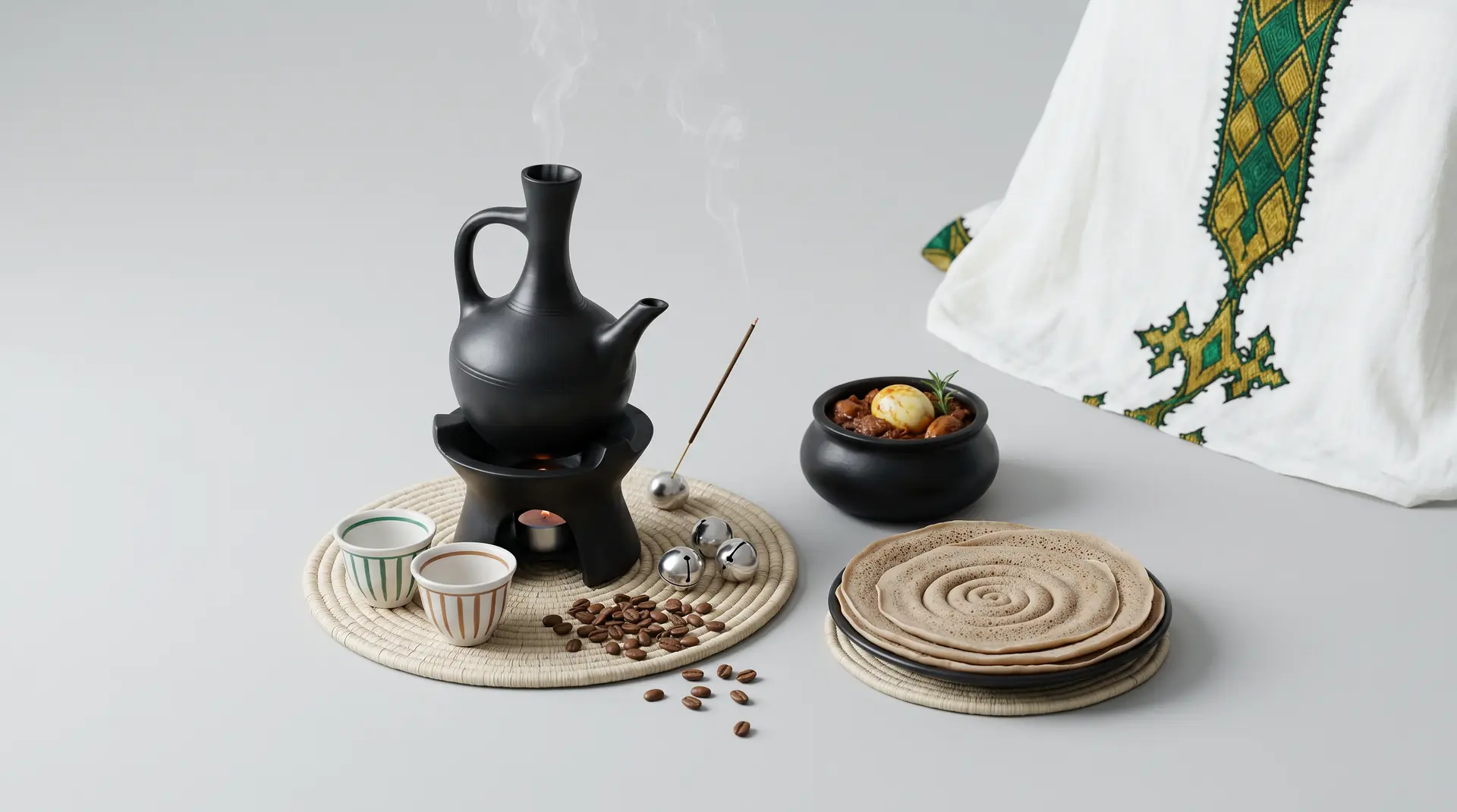 Äthiopische Kaffeezeremonie